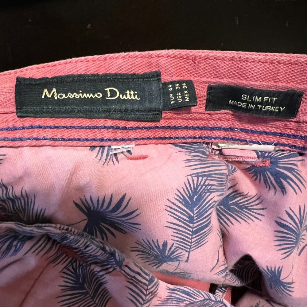 Massimo Dutti 34 Waist Slim Fit Red Pants